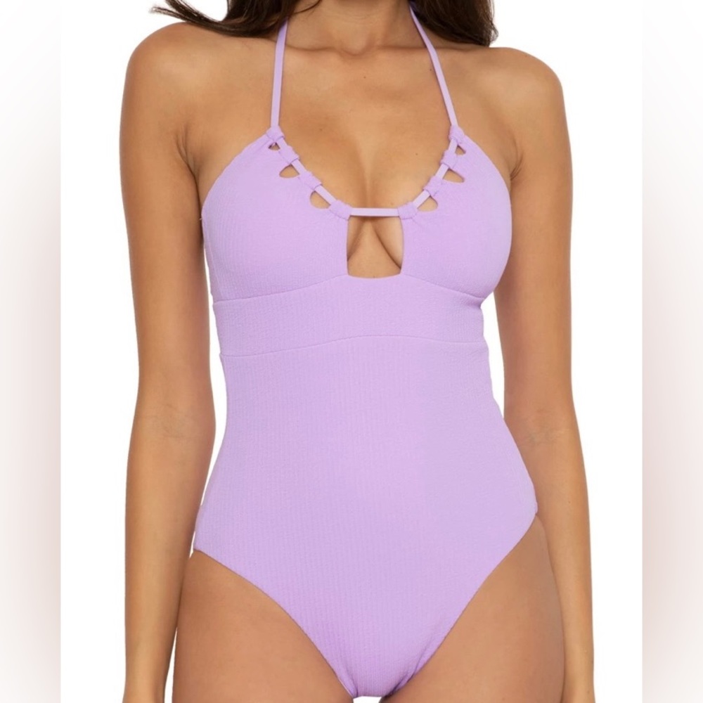 BECCA SWIMSUIT Candice Convertible Halter One Piece Swimsuit - Picture 1 of 4